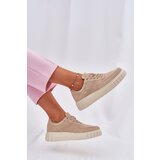 EVENTO Suede Platform Sneakers Beige Rilwena | shoptok.hr