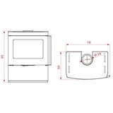 Palazzetti peč na drva nicole 9.1 kw - antracit | Shoptok.si