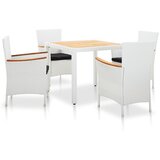 Maison Chic Zunanja Seti vrtnega pohištva - Vrtna garnitura - Vrtni pohištvo set 5-delna poli ratan bela, (21797355) | Shoptok.si