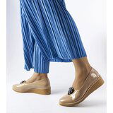 Gemre Beige patent ballerinas with decoration Mellori | shoptok.hr