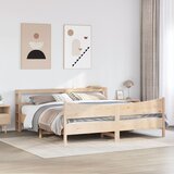  Okvir kreveta s uzglavljem 180 x 200 cm masivna borovina | shoptok.hr