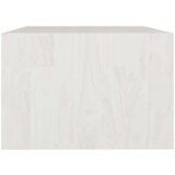 vidaXL Klubska mizica bela 75x50x33,5 cm trdna borovina | Shoptok.si