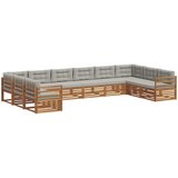  Setovi sofa 5 pcs Prirodna i svijetlo siva Čvrsto drvo akacije | shoptok.hr