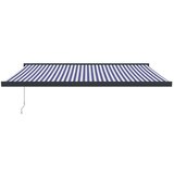  Tenda na uvlačenje plavo-bijela 4 x 3 m od tkanine i aluminija | shoptok.hr