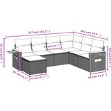  7-dijelni set vrtnih sofa od poliratana s jastucima bež | shoptok.hr