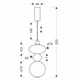  LED luster na sajli FLORES LED/10W/230V zlatna/narandžasta/braon | Eponuda.com