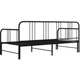  Izvlečni posteljni okvir črn iz kovine 90x200 cm, (20606643) | Shoptok.si