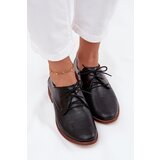 Zazoo Women's Leather Elegant Lace-up Shoes 4238 Black | Shoptok.si