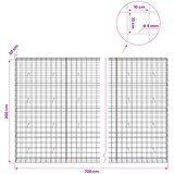  Gabion s žicom debljine 5 mm i mrežom 10x10 cm 700x30x200 cm | shoptok.hr