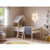 Marckeric Bijeli dječji krevet od masivnog bora u obliku kućice/podignuti 90x190 cm Mint – | shoptok.hr