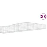  Lučne gabionske košare 3 kom 400x50x40/60 cm pocinčano željezo | shoptok.hr
