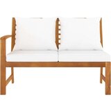  Klop 114,5 cm s krem blazino trden akacijev les, (20658539) | Shoptok.si