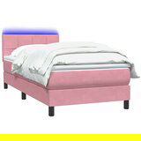 Box spring krevet s madracem ružičasti 80 x 220 cm baršunasti | shoptok.hr