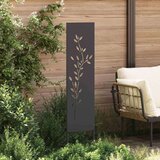 vidaXL Dekorativna ploča za vrt Crna 32 x 140 cm | shoptok.hr