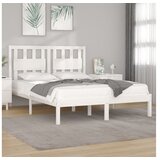  Posteljni okvir bel iz trdne borovine 140x190 cm | Shoptok.si