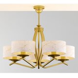 Jupiter 2110 - Luster na šipci KASZMIR 5xE27/15W/230V bela/zlatna/dekor mermera | Eponuda.com