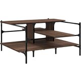 vidaXL Stolić za kavu boja hrasta 100x100x48 5 cm konstruirano drvo | shoptok.hr