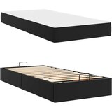  Posteljni okvir z vzmetnico Črna 90 x 190 cm Umetna koža | Shoptok.si