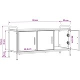  TV ormar 79 5 x 33 x 50 cm Dimljeni hrast Konstruirano drvo - Dimljeni hrast 79 5 x 33 x 50 cm | shoptok.hr
