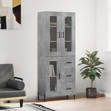  Visoka komoda siva betona 69,5x34x180 cm od konstruiranog drva | shoptok.hr