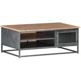  Stolić za kavu sivi 90 x 50 x 35 cm od masivnog bagremovog drva | shoptok.hr