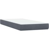 Box Spring krevet s madracem tamno sivi 80x210 cm baršun | shoptok.hr