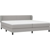  Krevet s oprugama i madracem svjetlosivi 200 x 200cm od tkanine | shoptok.hr
