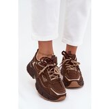 Boto Women's Sports Sneakers With Double Lacing Chocolate Annelie Cijene