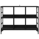 vidaXL Strani šal Črna 102 x 32 x 73.5 cm Konstruiran les | Shoptok.si