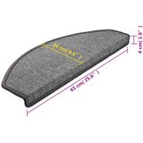  Prostirke za stepenice 15 kom 65x24x4 cm tamno sive poluokrugle velike | shoptok.hr