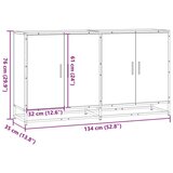 Komoda crna 134x35x76 cm Konstruirano drvo | shoptok.hr