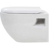vidaXL Viseča WC školjka z vgradnim visokim kotličkom keramična | Shoptok.si
