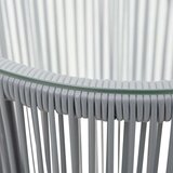  3-dijelni bistro set od PE ratana s jastucima sivi | shoptok.hr