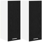 Viseći ormarić 2 pcs Crni hrast i bijela 30 x 31 x 80 cm | shoptok.hr