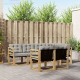  Set vanjskih sofa 7 kom. Bijela i svjetlosiva Smeđa 245 x 126,5 x 73 cm | Shoptok.si