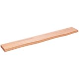 Maison Chic Stenska polica - Viseča Polica svetlo rjava 80x10x2 cm trdna hrastovina, (21784885) | Shoptok.si