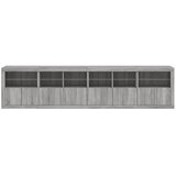  Komoda s LED svjetlima boja sivog hrasta 283x37x67 cm | shoptok.hr