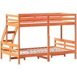  Krevet na kat 80x200/120x200 cm masivna borovina voštano smeđi | shoptok.hr