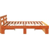  Krevetna konstrukcija Smeđa 200 x 200 cm Čvrsto borovo drvo | shoptok.hr