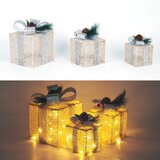 GRESONIC 3x LED božična dekorativna darilna škatla | Shoptok.si