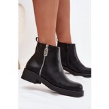 Boto Warm Low Women's Boots With Zircons Black Vionna | Shoptok.si