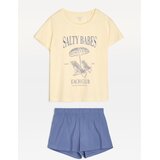 Sinsay Dvodijelna pamučna pidžama s natpisom Salty Babes | shoptok.hr