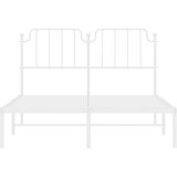  Metalni okvir za krevet s uzglavljem bijeli 150x200 cm | shoptok.hr