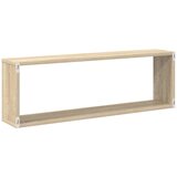  Kockaste zidne police 2 kom boja hrasta 80x15x26,5 cm drvene | shoptok.hr