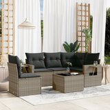 Maison Chic Seti vrtnega pohištva - Vrtna garnitura - Vrtni pohištvo set 6-delna z blazinami siv poli ratan, (21803830) | Shoptok.si