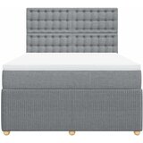  Krevet box spring s madracem svjetlosivi 140x200 cm od tkanine | shoptok.hr