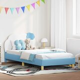  Krevet za djecu s uzglavljem s uzglavljem Plava 90 x 200 cm PU | shoptok.hr