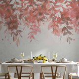  Foto tapeta - Under vegetation - hanging vines of pink leaves on a neutral background 150x105 | shoptok.hr