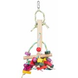Trixie igračka za papagaje od drveta, kože i kanapa 31cm cene