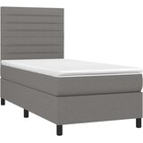 box spring s madracem LED tamnosivi 80 x 200 cm tkanina | shoptok.hr